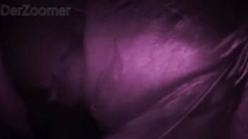 Guy banging a creature's dripping vagina in a close-up video