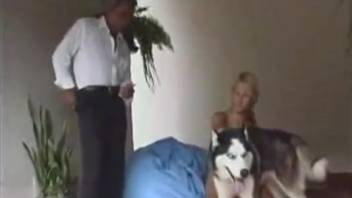 Filthy mutt screwing a Latina's snug tiny asshole