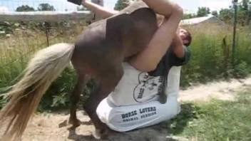 Aroused guy screwing a handsome stud outside