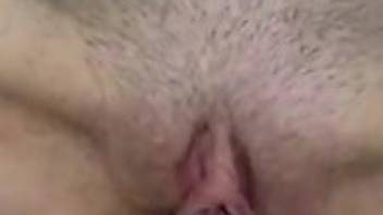 Nude female loves whole dog dick stimulating her like that